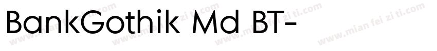 BankGothik Md BT字体转换